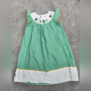 LIL Cactus Smocked St. Patrick's Day Shamrock Dress